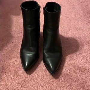 Madden girl faux leather heeled booties